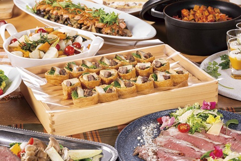 栗ときのこのおいなりさん