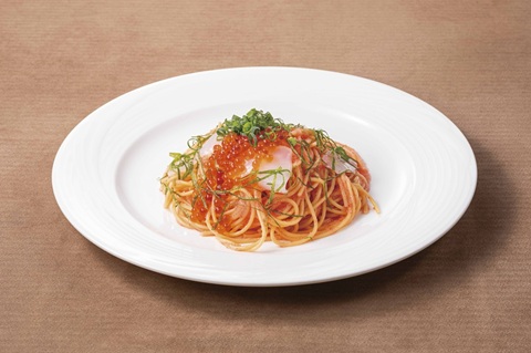 イカとイクラの明太子スパゲッティ