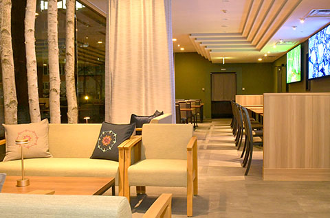 まるで大自然の中にいるかのような落ち着きのある空間